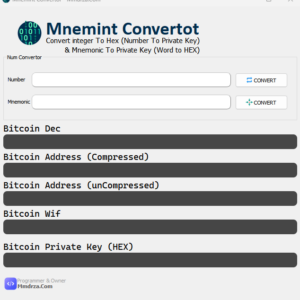 Mnemint 1 [mnemonic and integer convertor] private key bitcoin