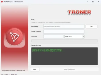 New Version Screen Troner v2.1.3 Flash TRON Software