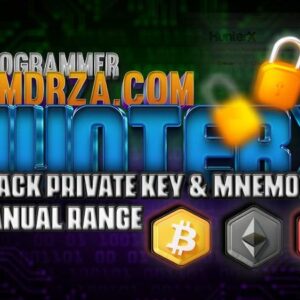 Hunter x v1 for recover and crack private key and mnemonic wallet bitcoin ethereum tron trx