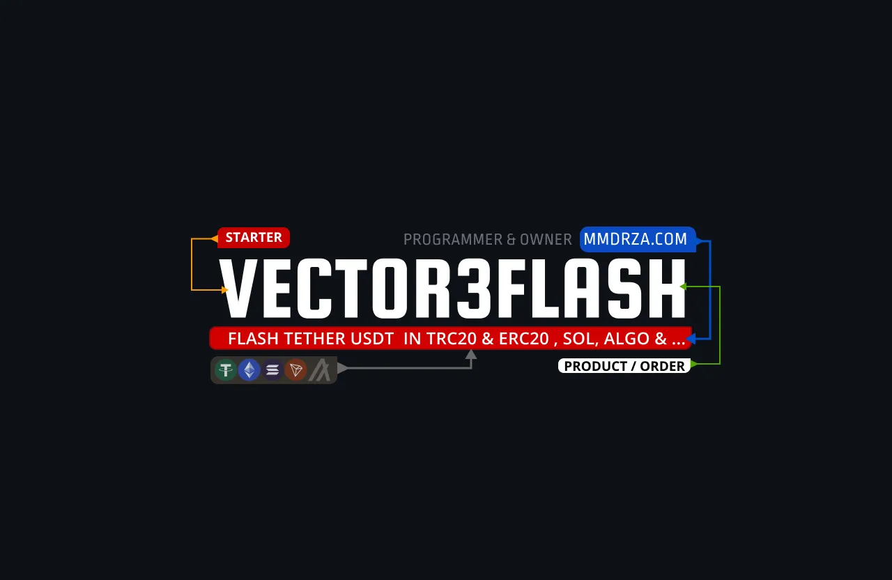 Vector3flash starter 1. 0. 3 cover post and product starter version vector3flash for flashing tether usdt on trc20 erc20 peg bep20 sol , algo , tezos