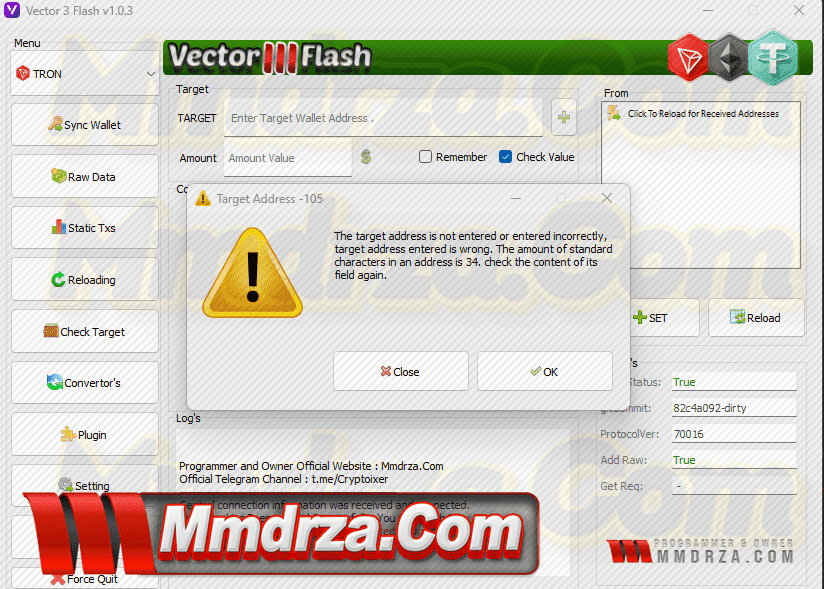 Screenshot error not address enter