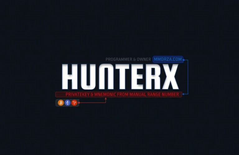 Hunter x v1 for recover and crack private key and mnemonic wallet bitcoin ethereum tron trx