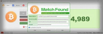 Screen from powerfy bitcoin match